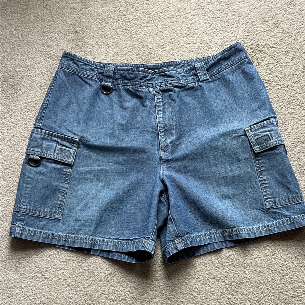 Dockers Denim Cargo Shorts — Blue